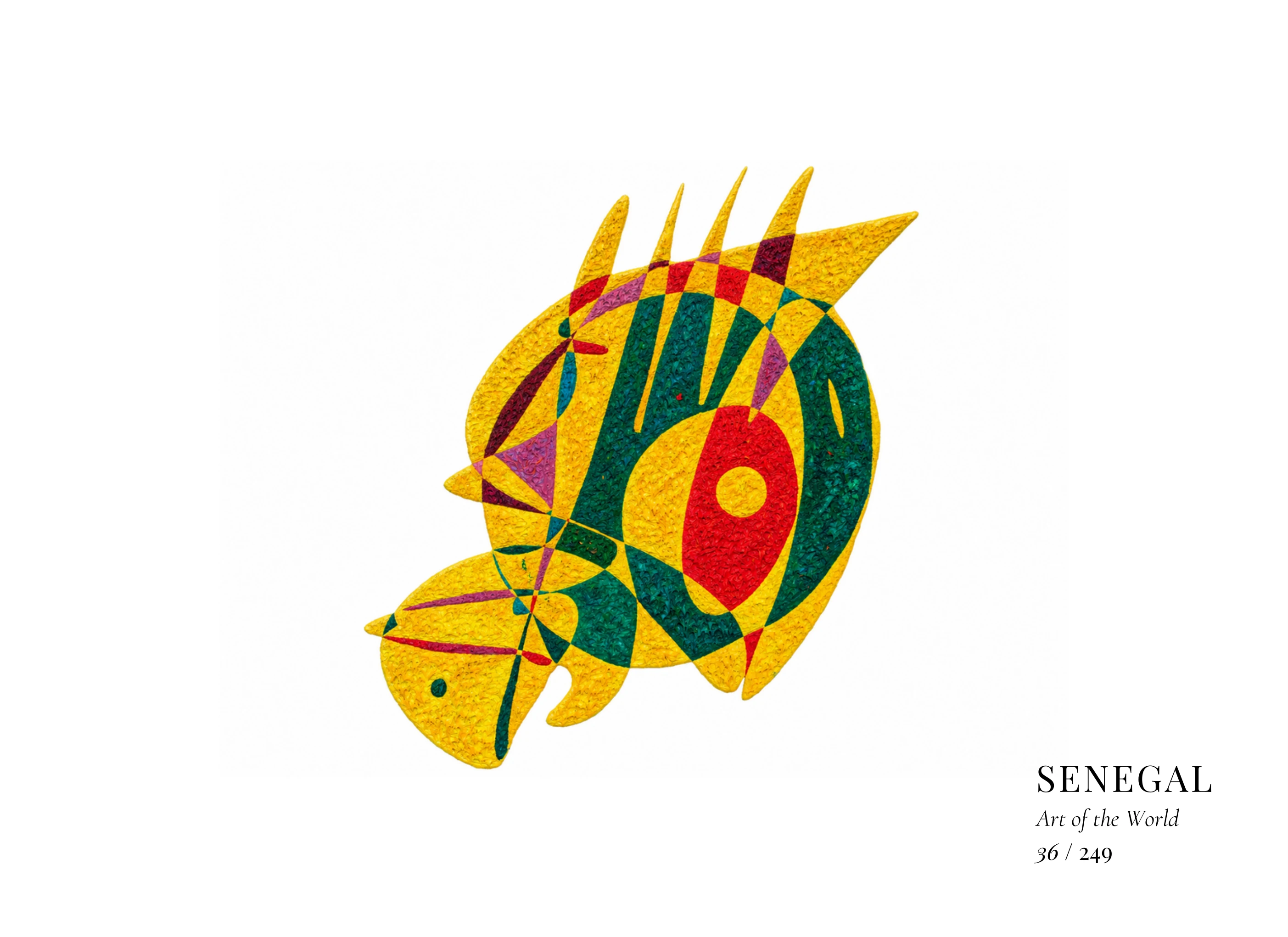 Obra sobre Senegal de Gheorghe Virtosu, de la serie Art of the World