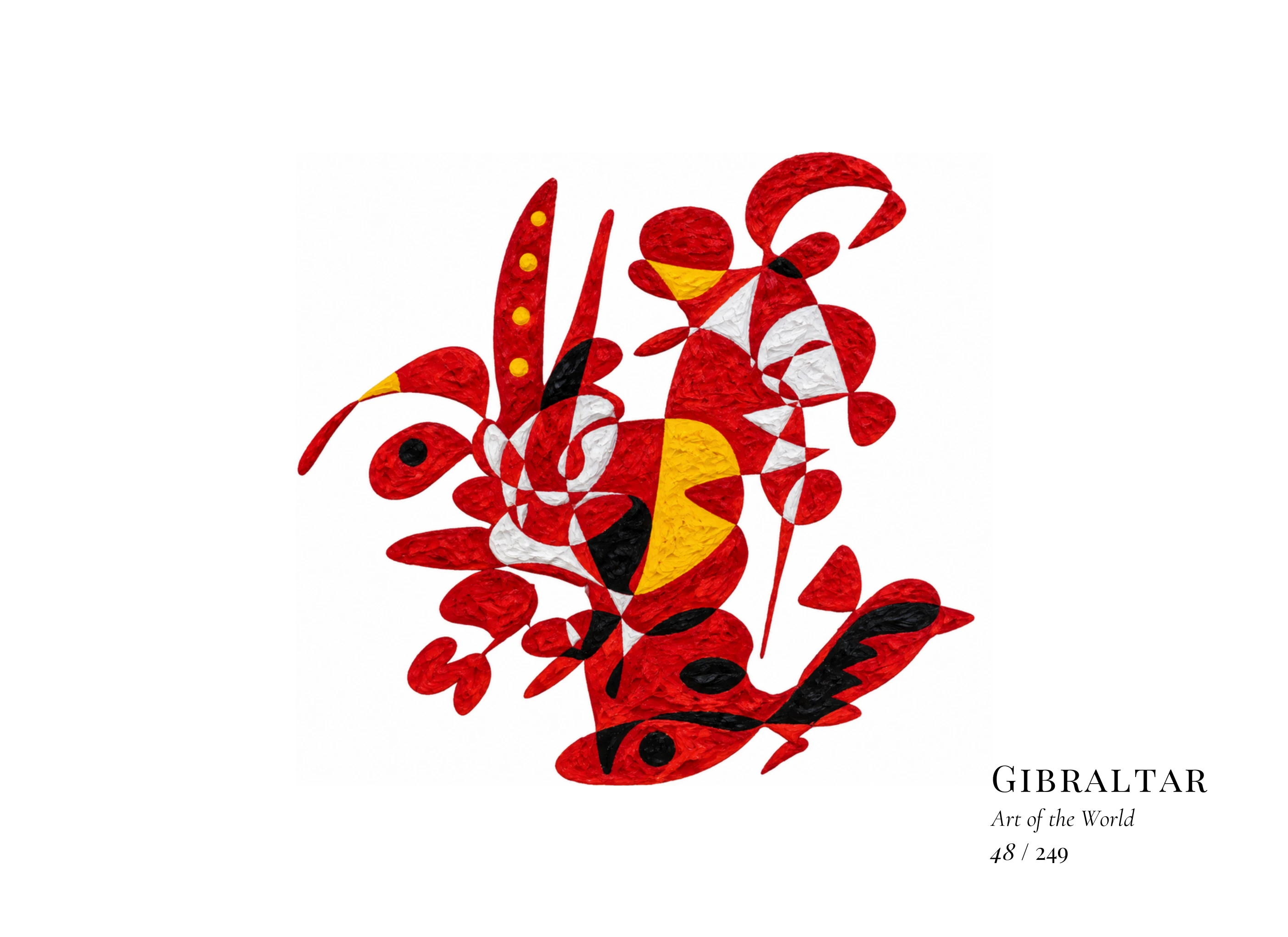 Obra sobre Gibraltar de Gheorghe Virtosu, de la serie Art of the World