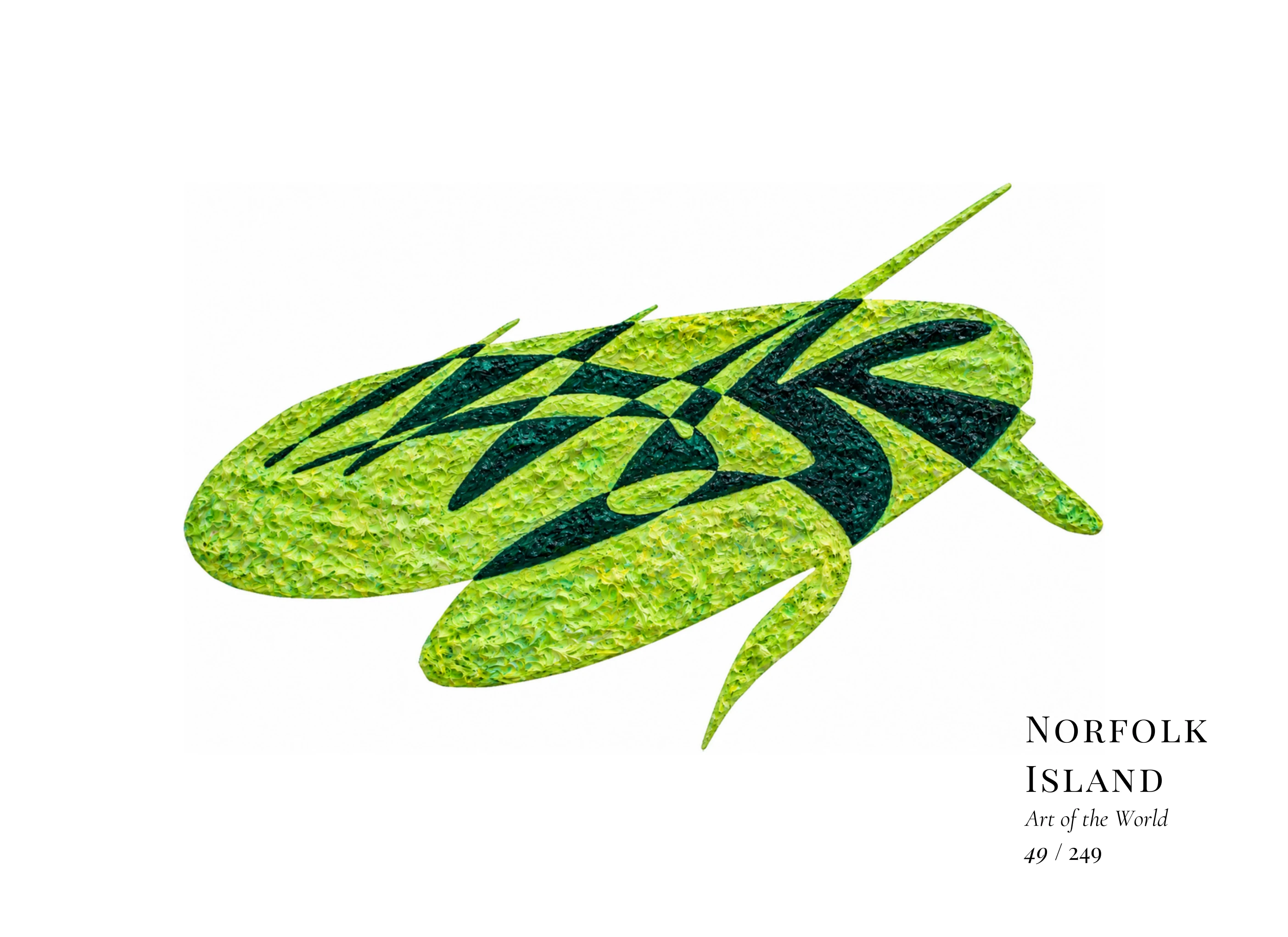 Obra sobre Isla Norfolk de Gheorghe Virtosu, de la serie Art of the World