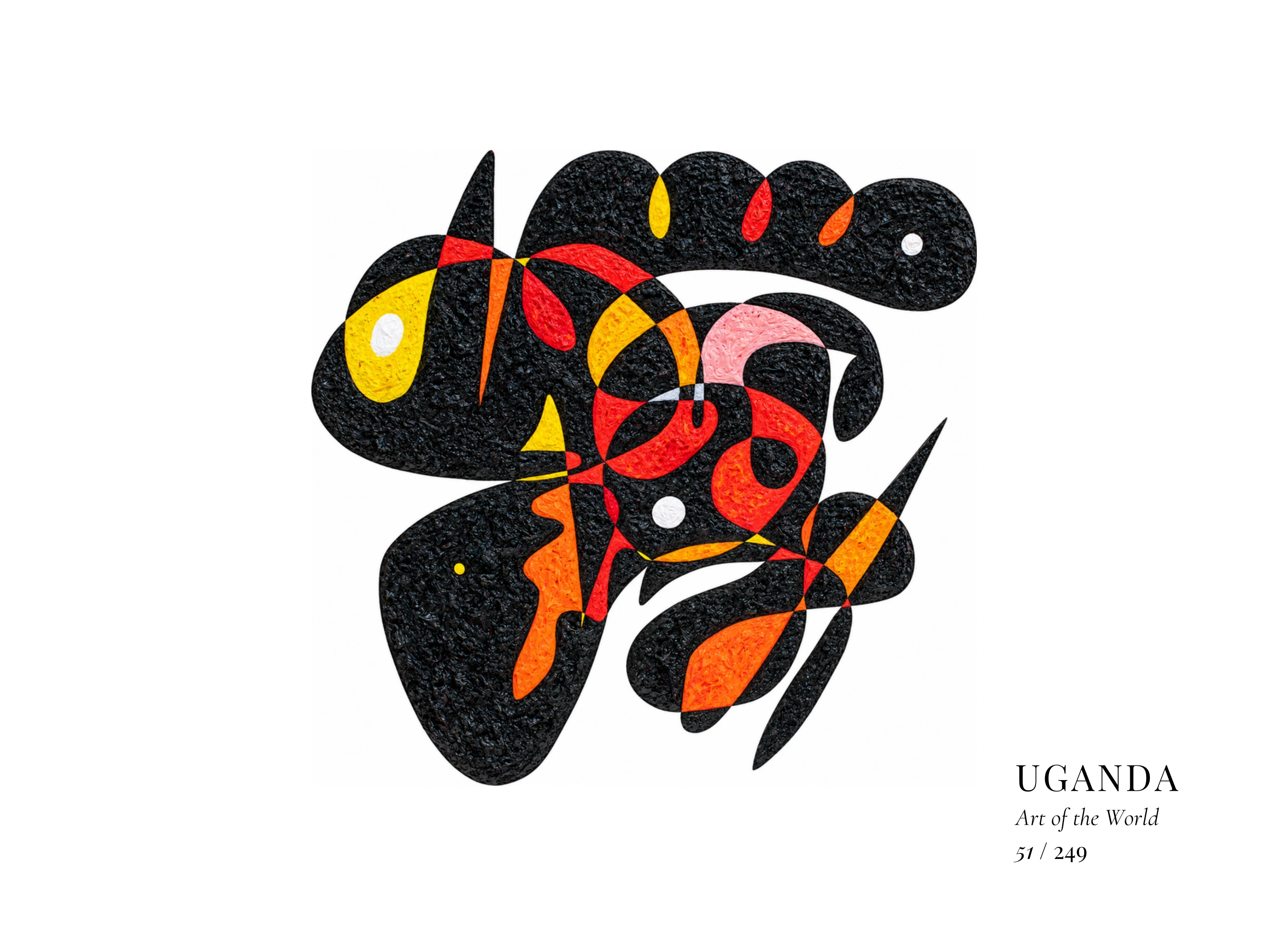 Obra sobre Uganda de Gheorghe Virtosu, de la serie Art of the World