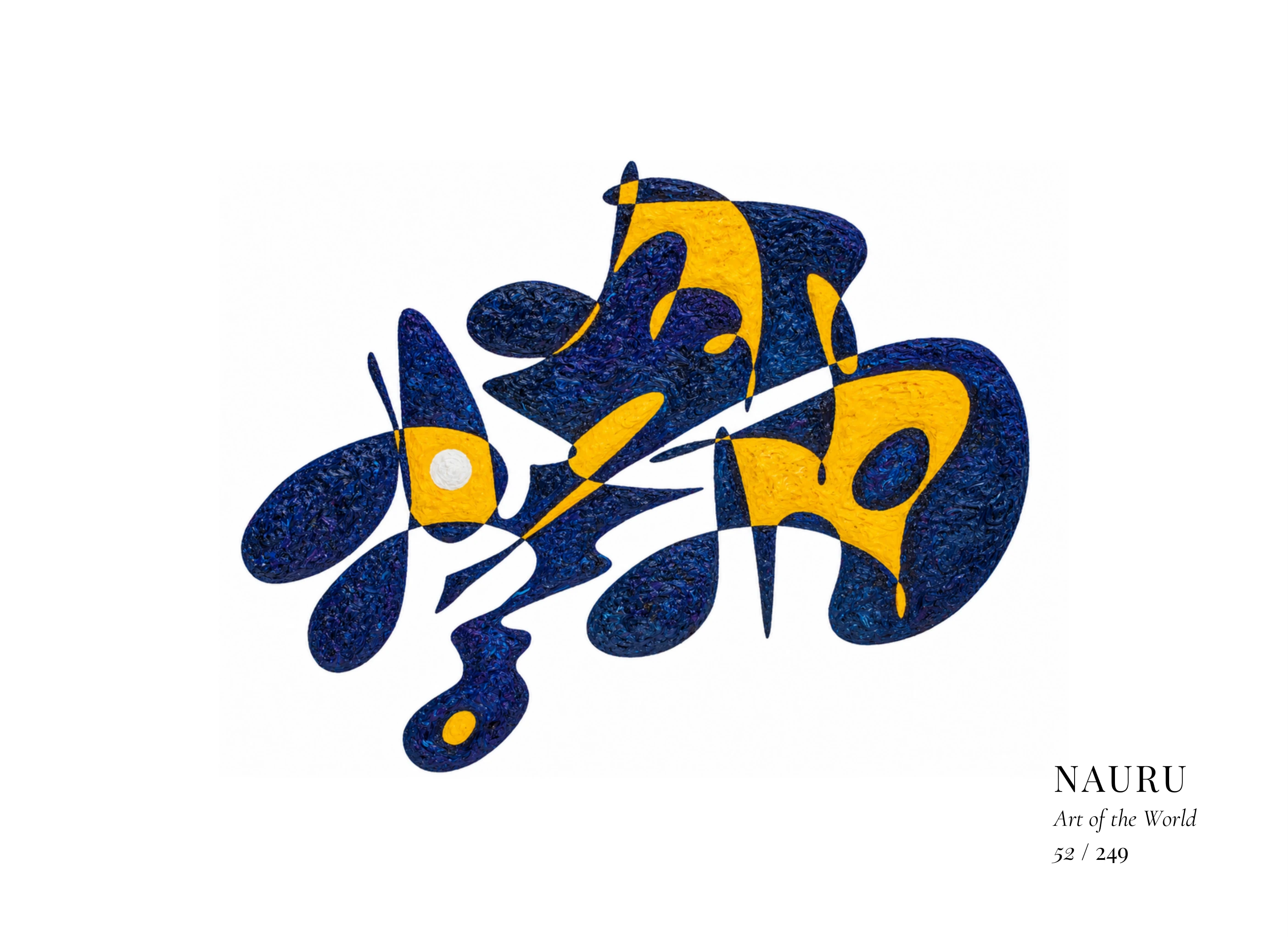 Obra sobre Nauru de Gheorghe Virtosu, de la serie Art of the World