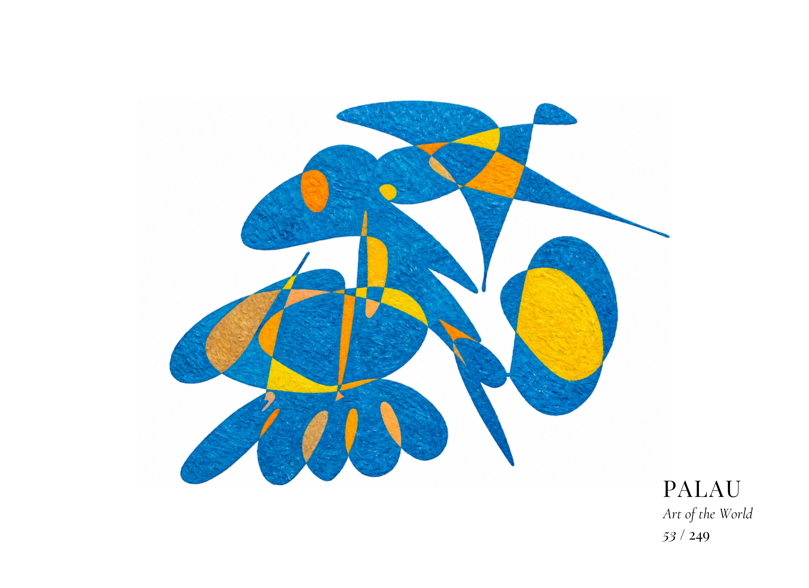 Obra sobre Palaos de Gheorghe Virtosu, de la serie Art of the World