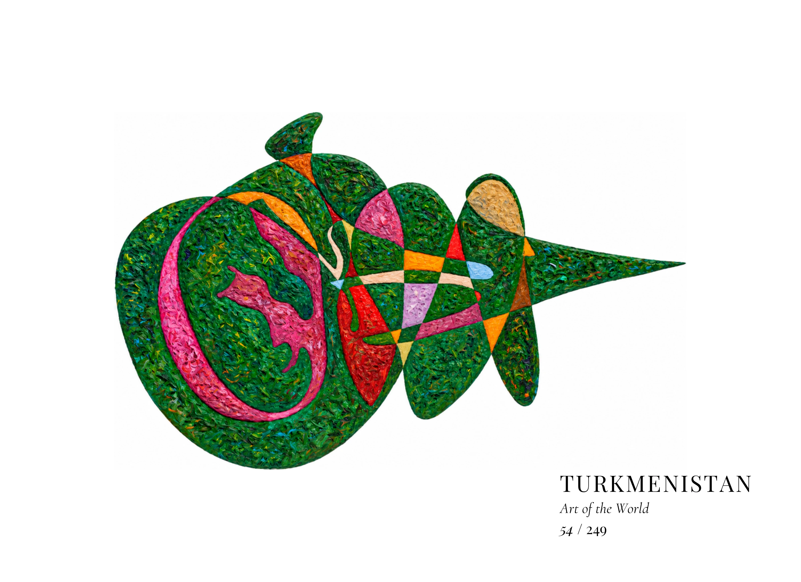 Obra sobre Turkmenistán de Gheorghe Virtosu, de la serie Art of the World