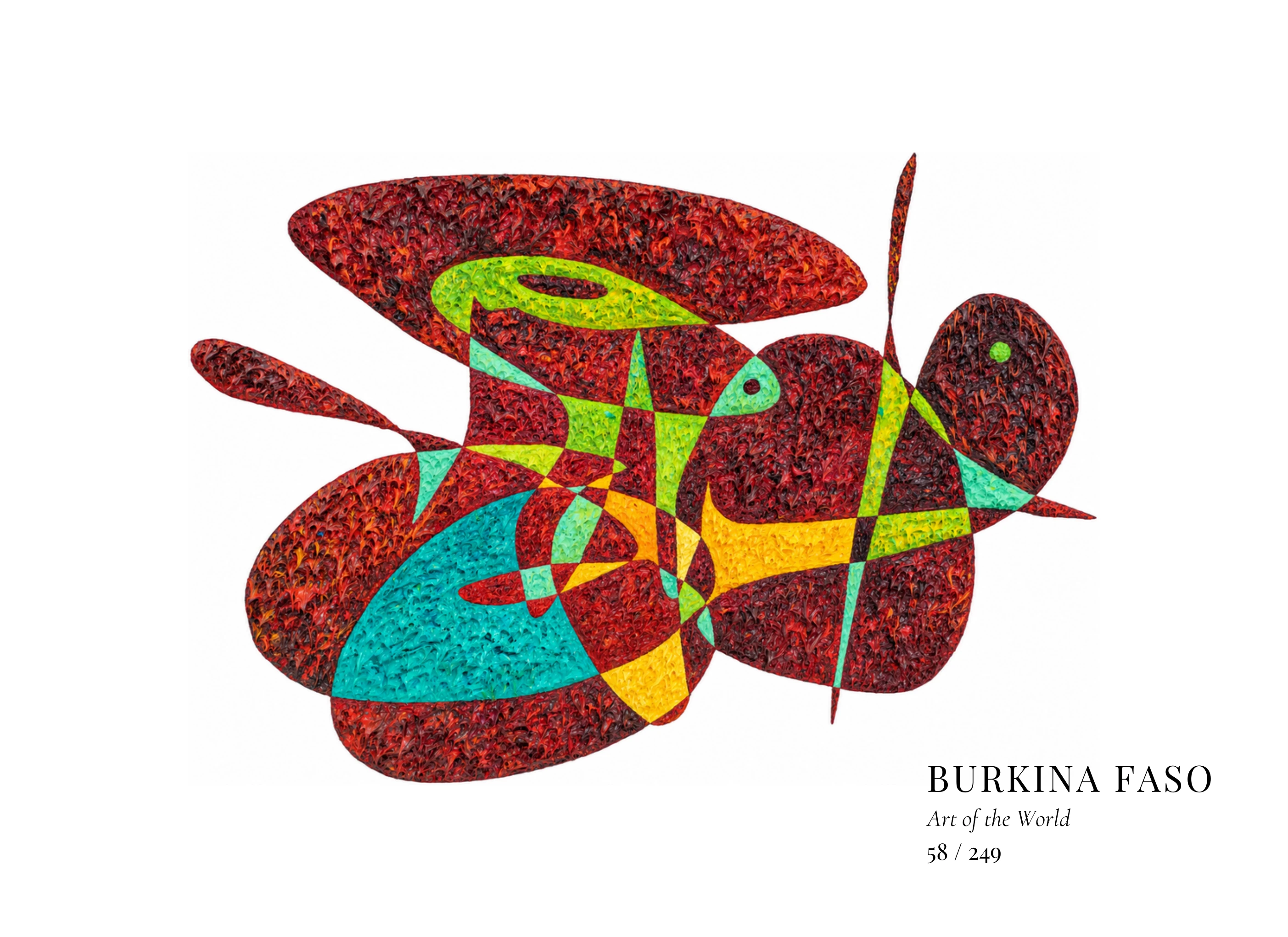 Obra sobre Burkina Faso de Gheorghe Virtosu, de la serie Art of the World
