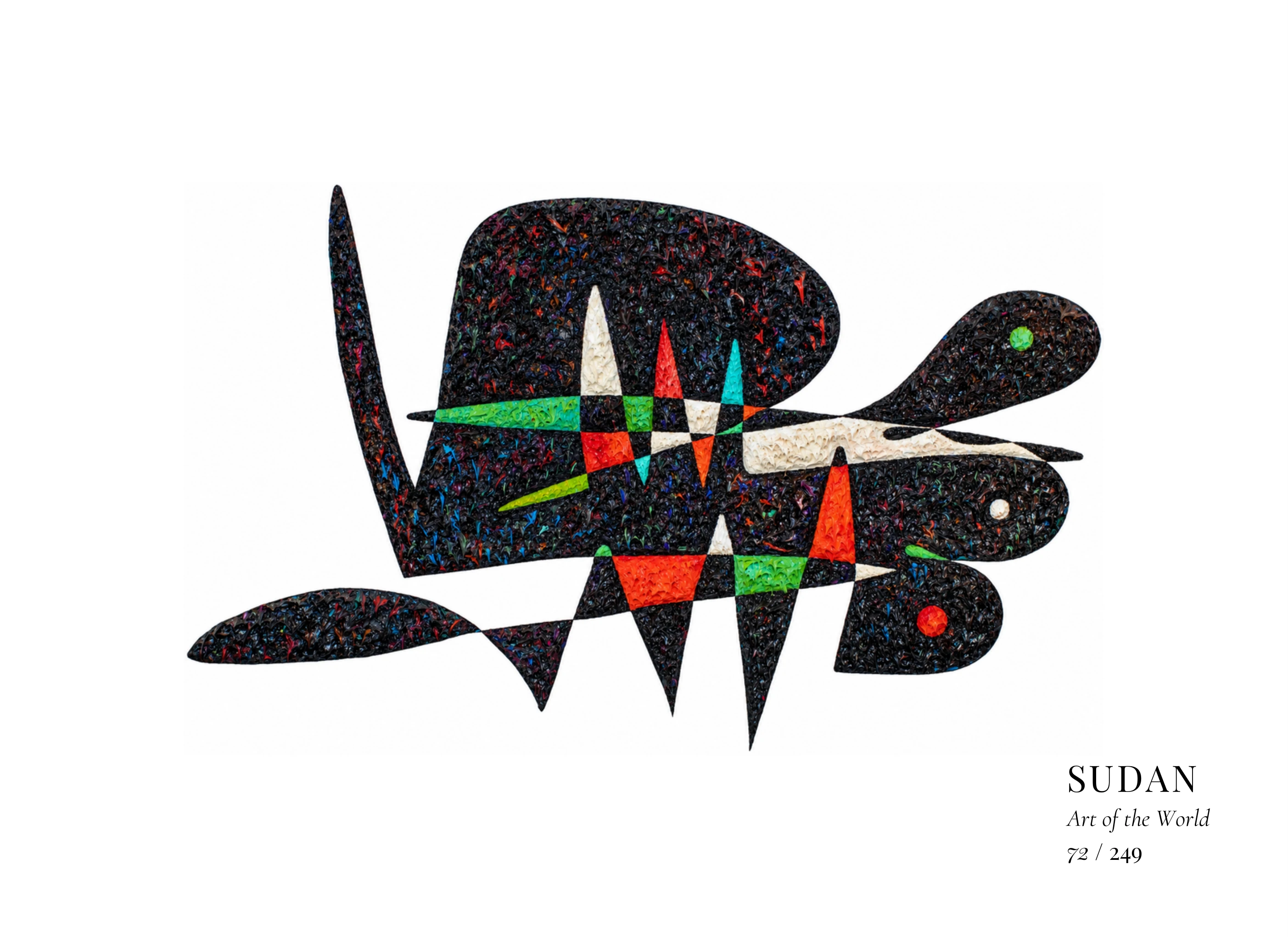 Obra sobre Sudán de Gheorghe Virtosu, de la serie Art of the World