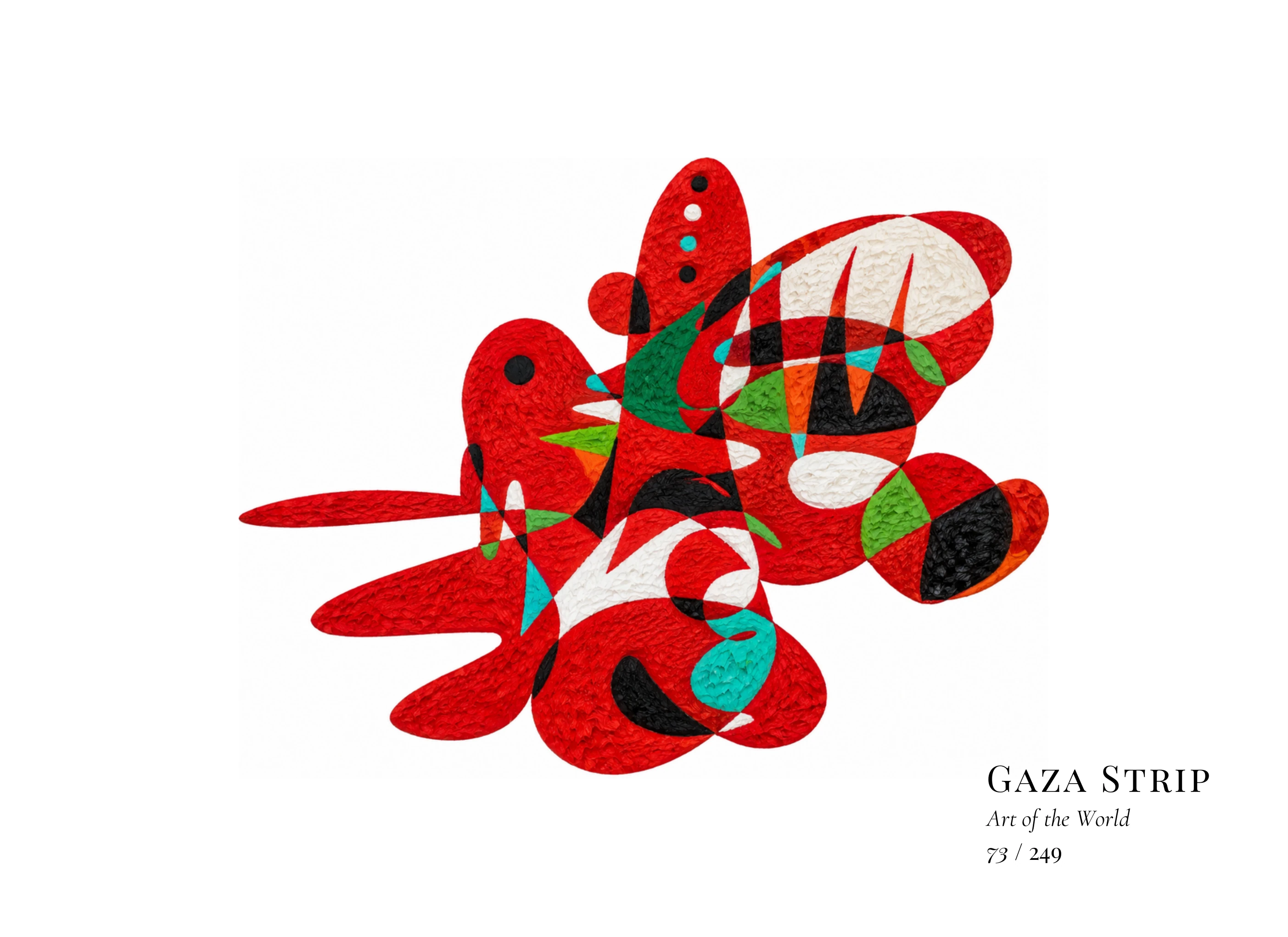 Obra sobre Franja de Gaza de Gheorghe Virtosu, de la serie Art of the World
