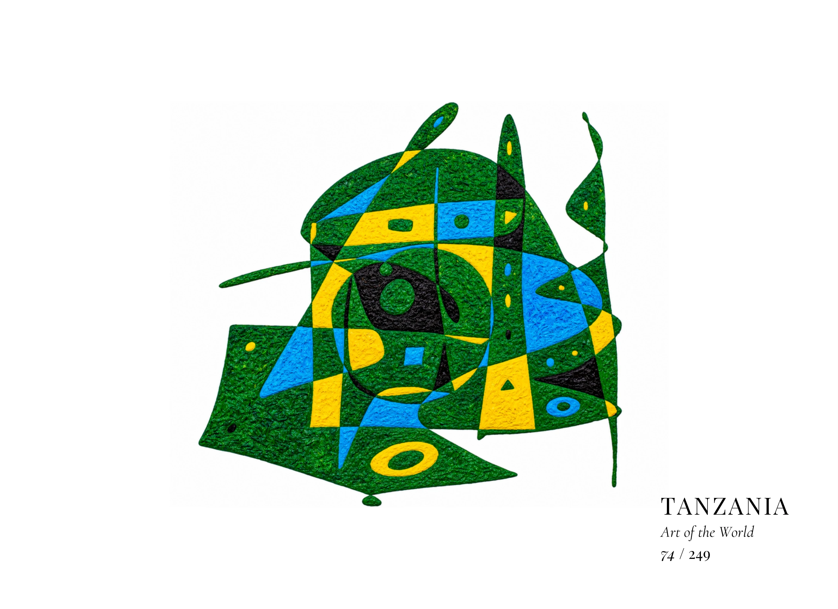 Obra sobre Tanzania de Gheorghe Virtosu, de la serie Art of the World
