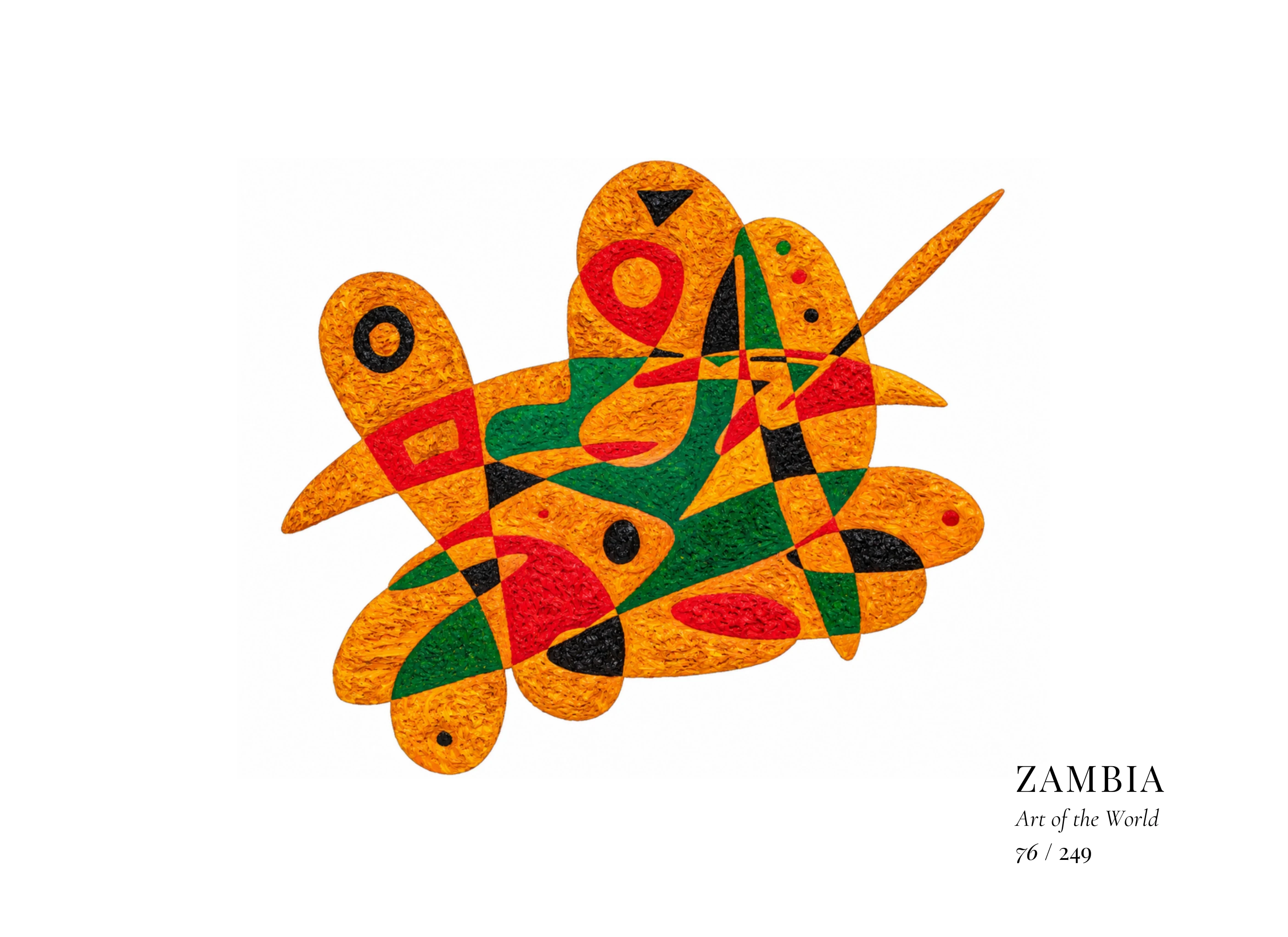 Obra sobre Zambia de Gheorghe Virtosu, de la serie Art of the World