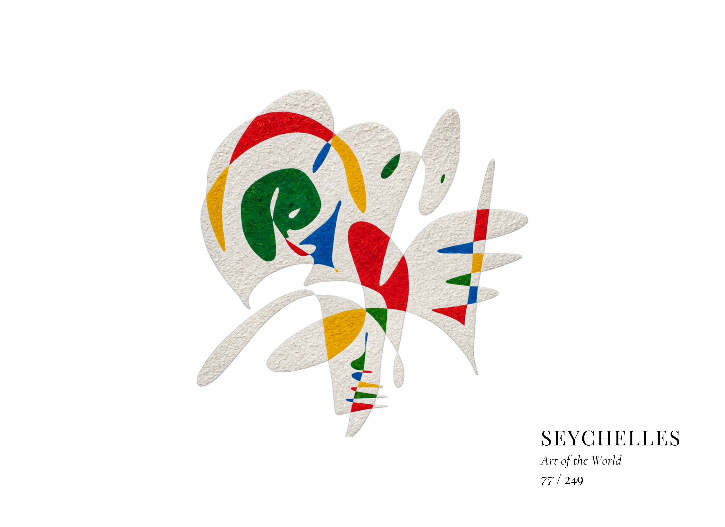 Obra sobre Seychelles de Gheorghe Virtosu, de la serie Art of the World