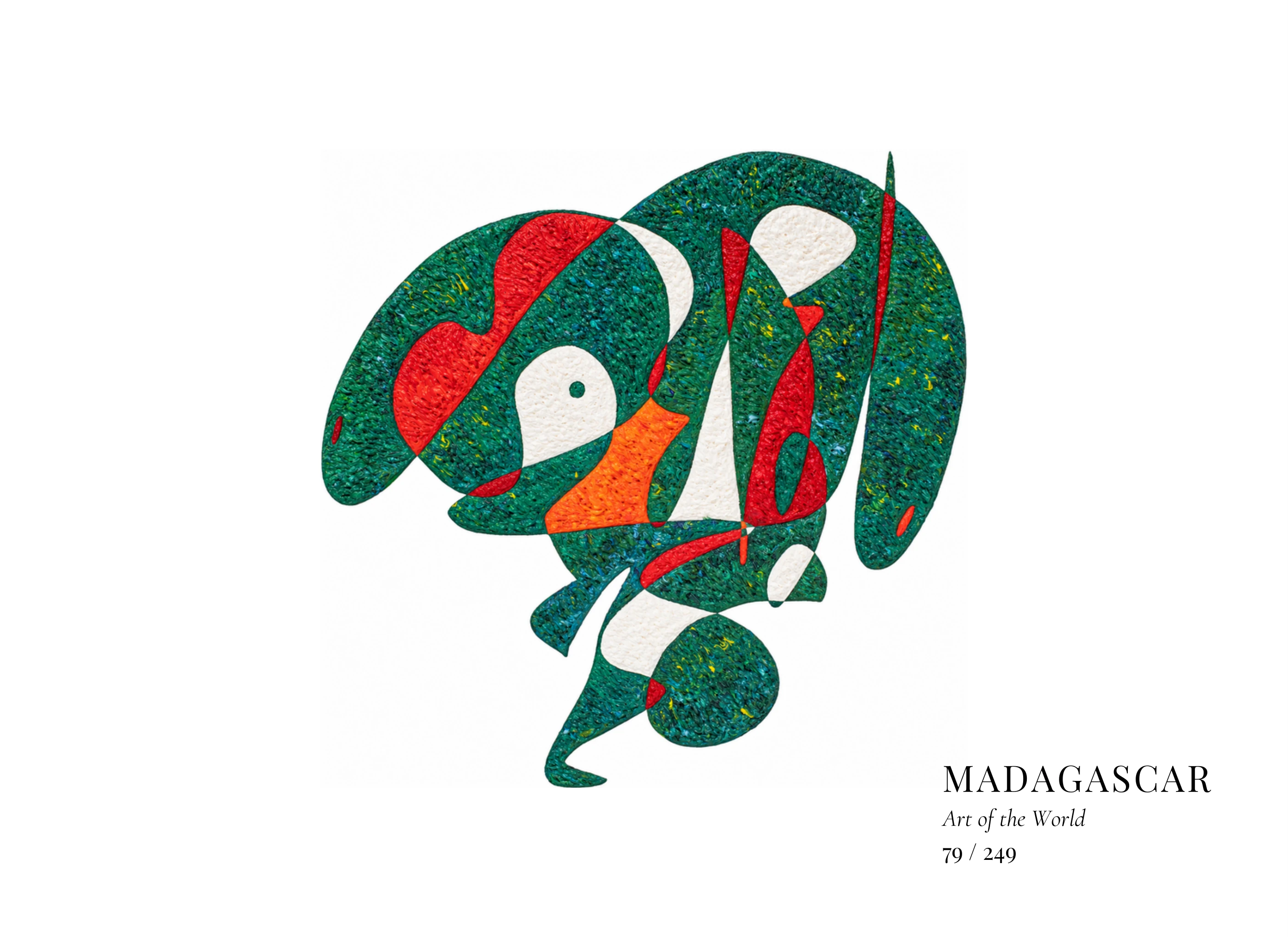 Obra sobre Madagascar de Gheorghe Virtosu, de la serie Art of the World