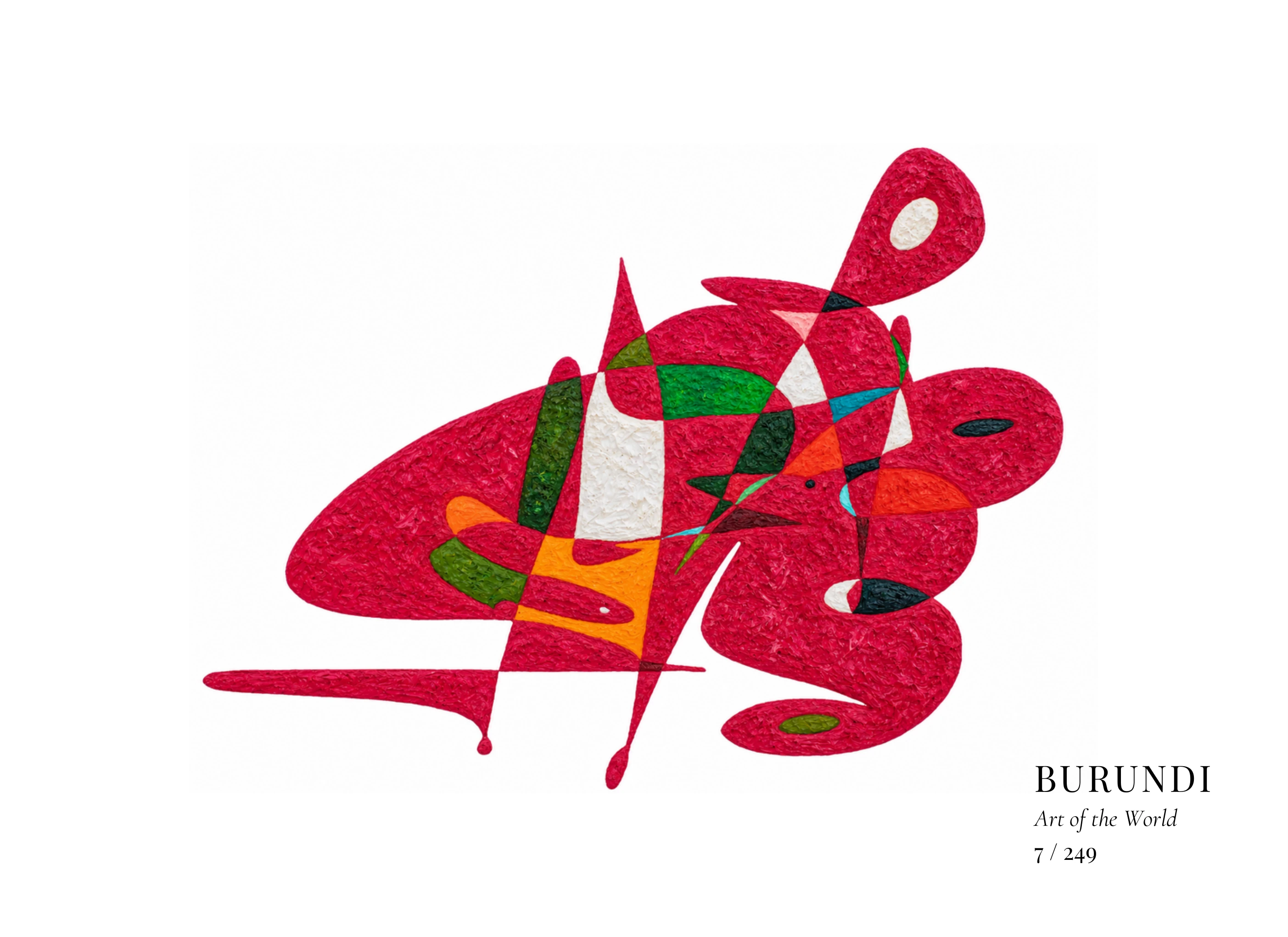 Obra sobre Burundi de Gheorghe Virtosu, de la serie Art of the World