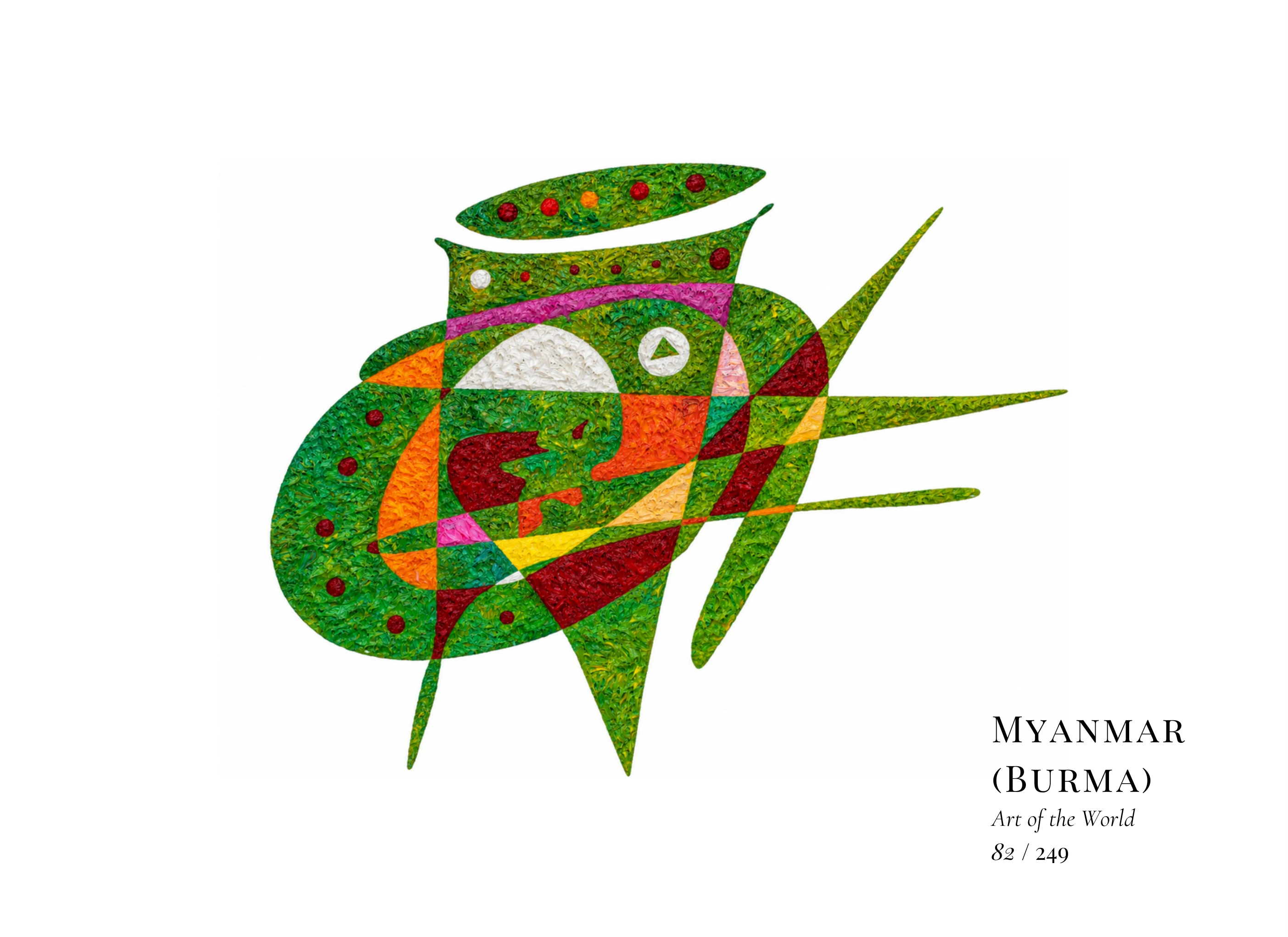 Obra sobre Myanmar (Birmania) de Gheorghe Virtosu, de la serie Art of the World
