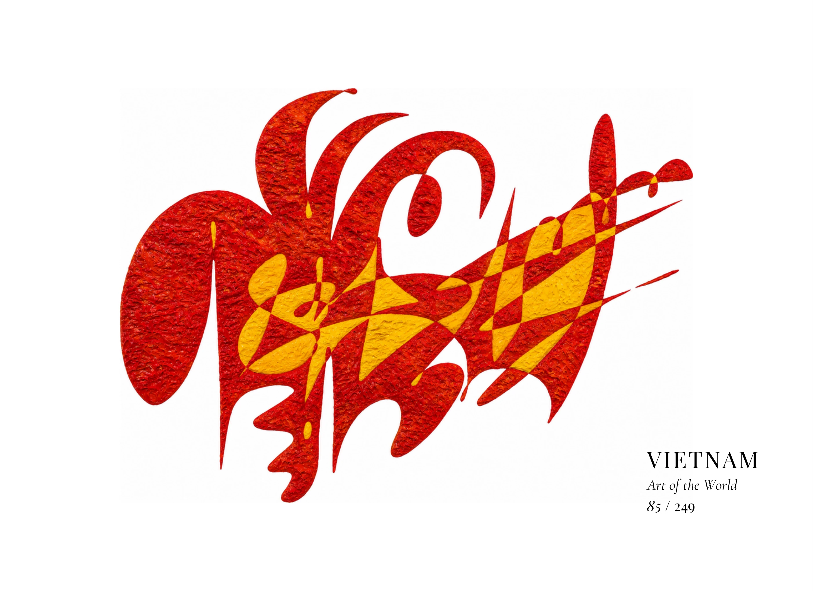 Obra sobre Vietnam de Gheorghe Virtosu, de la serie Art of the World