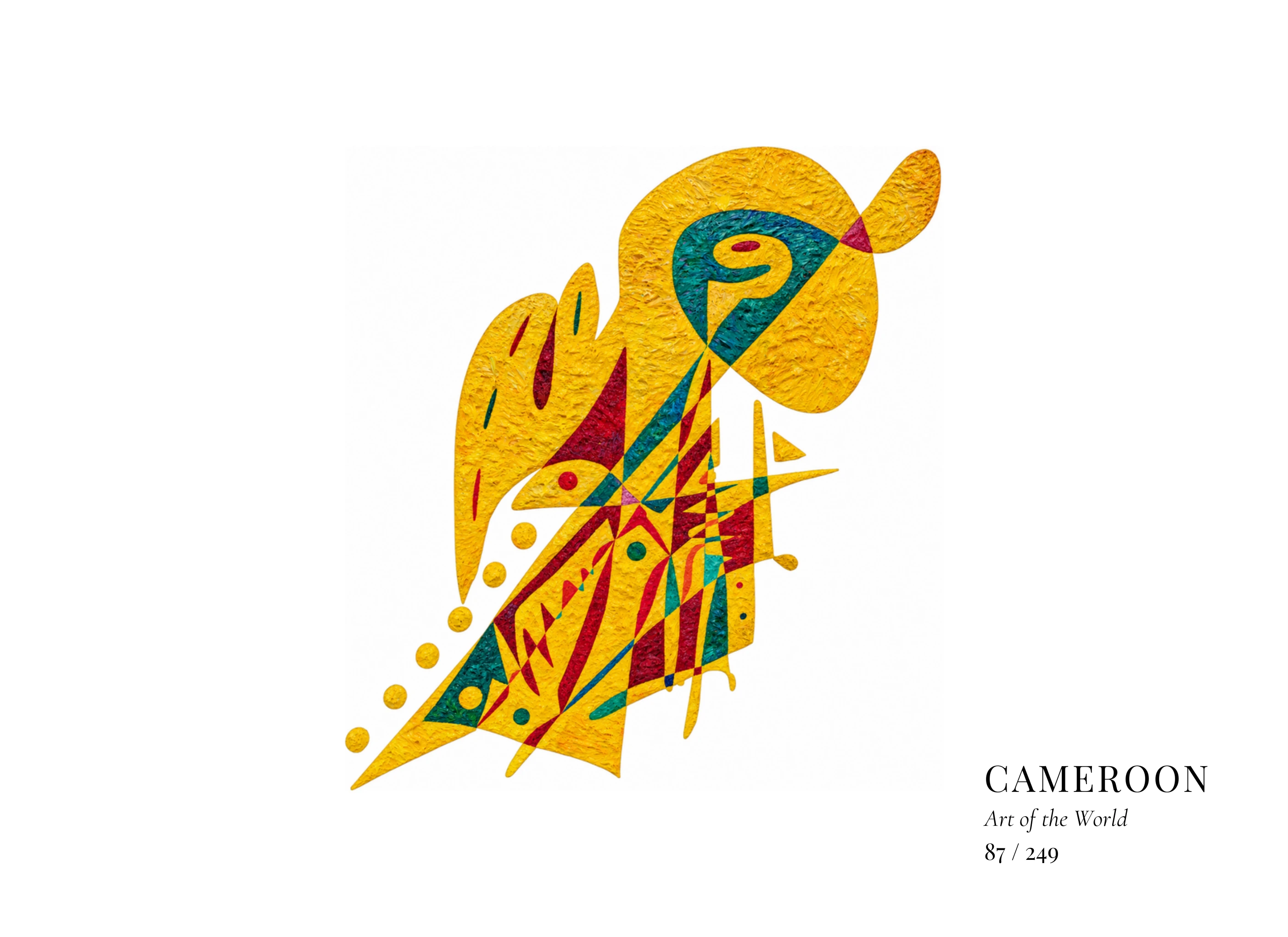 Obra sobre Camerún de Gheorghe Virtosu, de la serie Art of the World