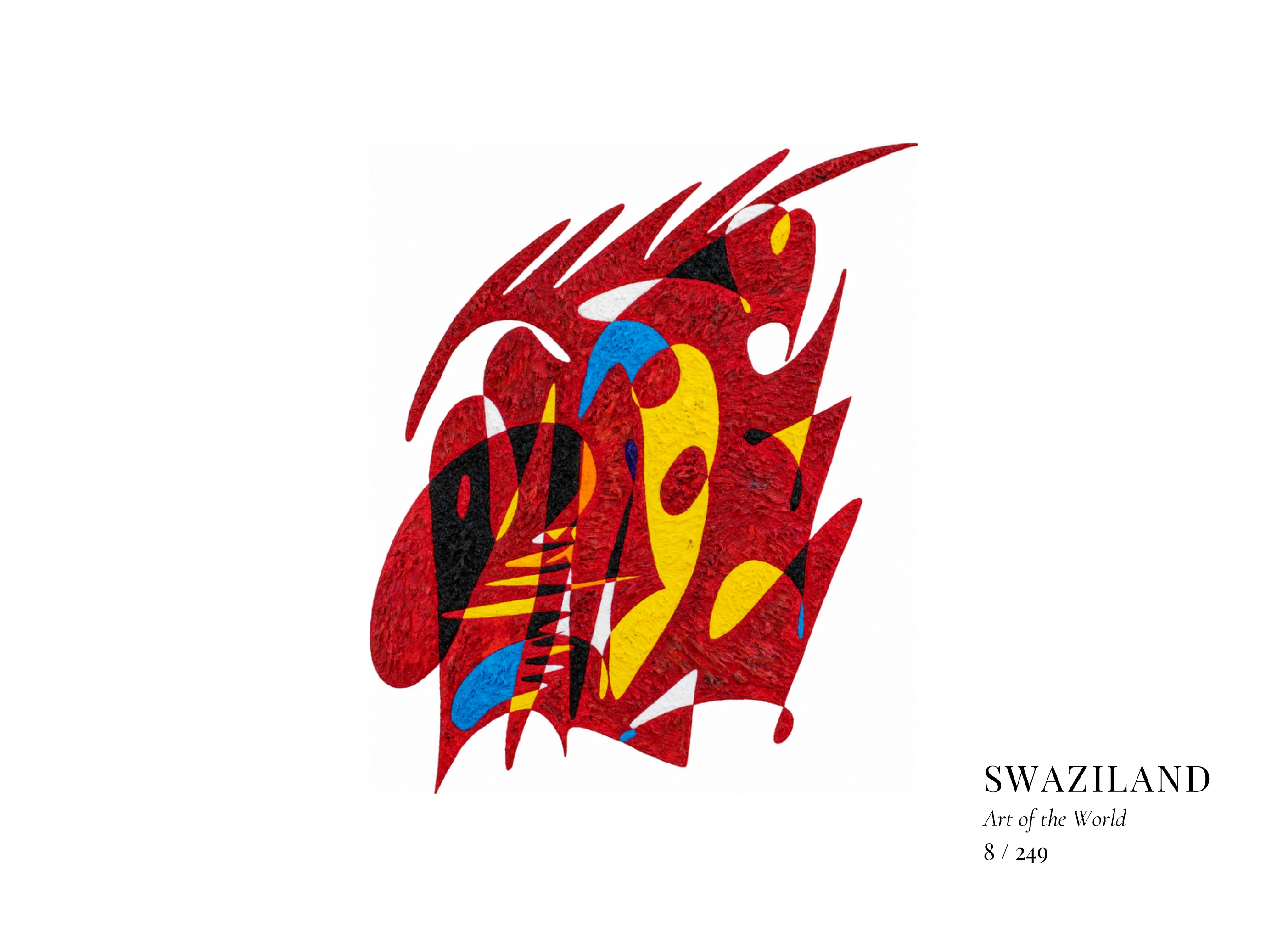Obra sobre Esuatini (Suazilandia) de Gheorghe Virtosu, de la serie Art of the World