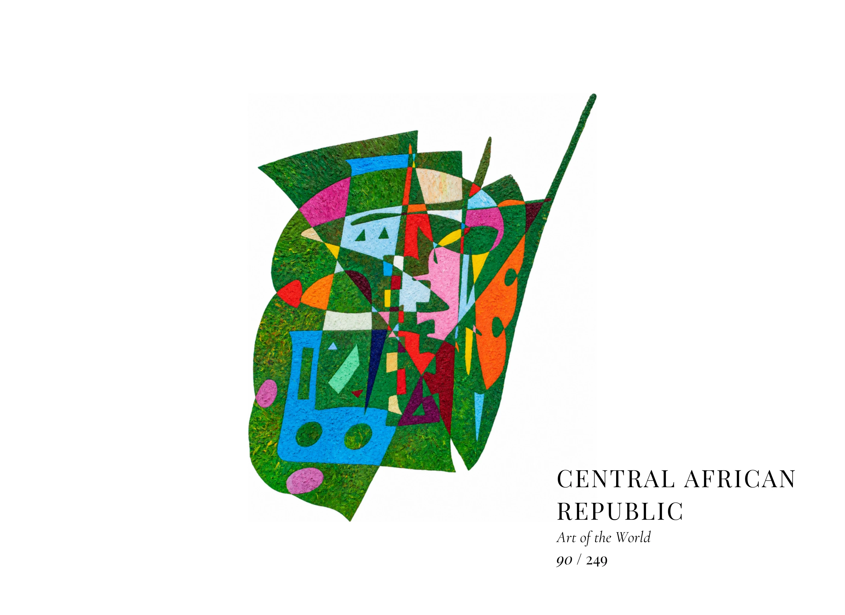 Obra sobre República Centroafricana de Gheorghe Virtosu, de la serie Art of the World