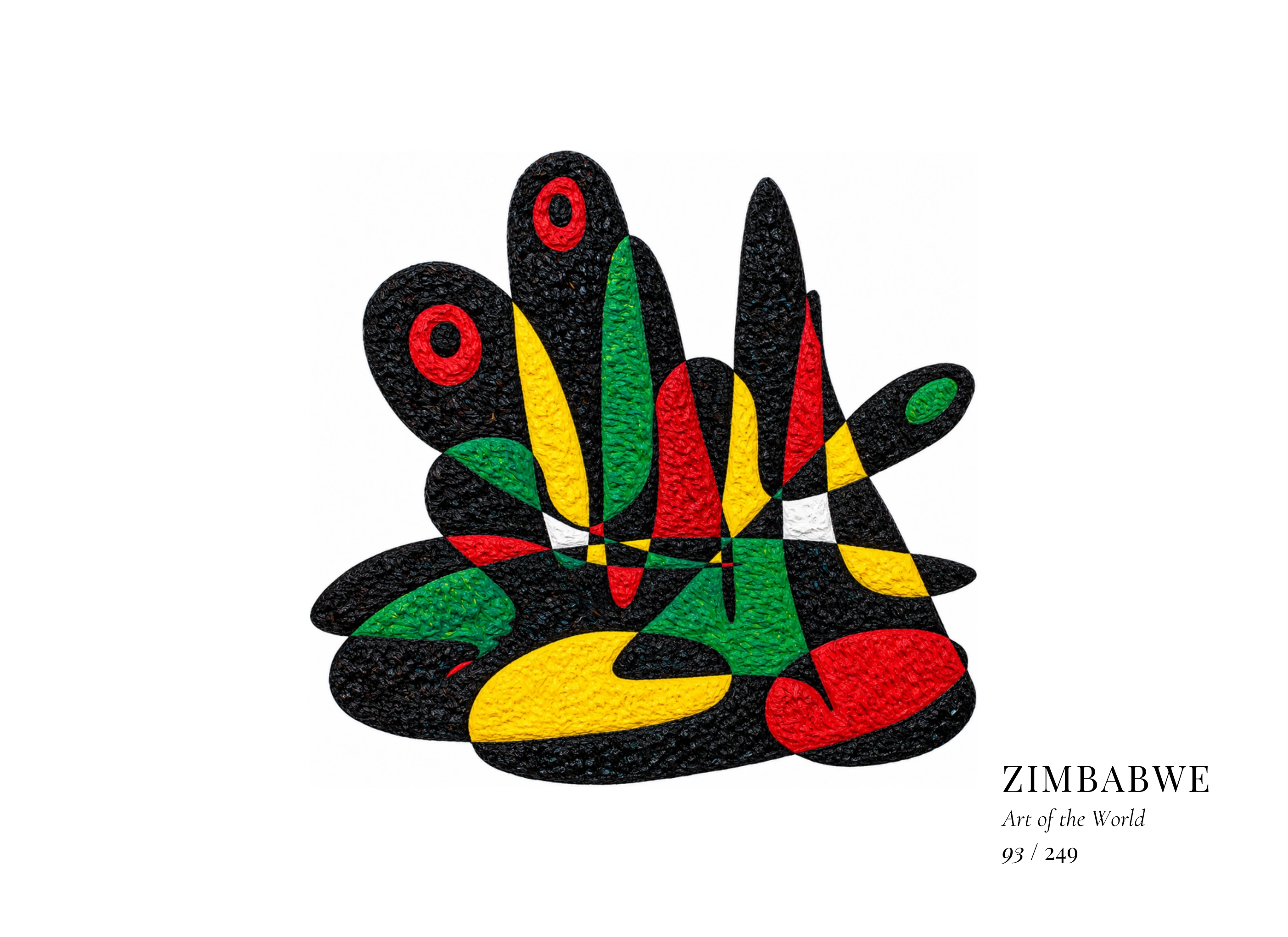 Obra sobre Zimbabue de Gheorghe Virtosu, de la serie Art of the World