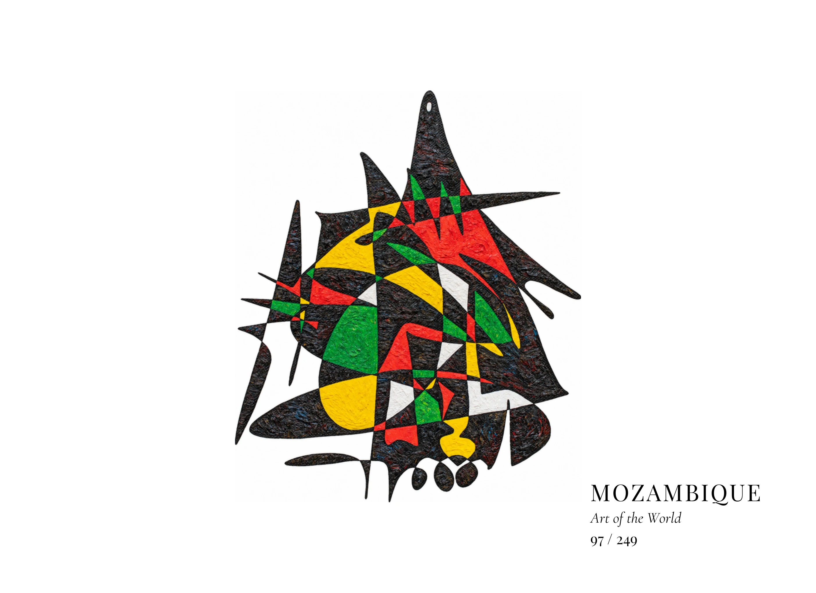 Obra sobre Mozambique de Gheorghe Virtosu, de la serie Art of the World