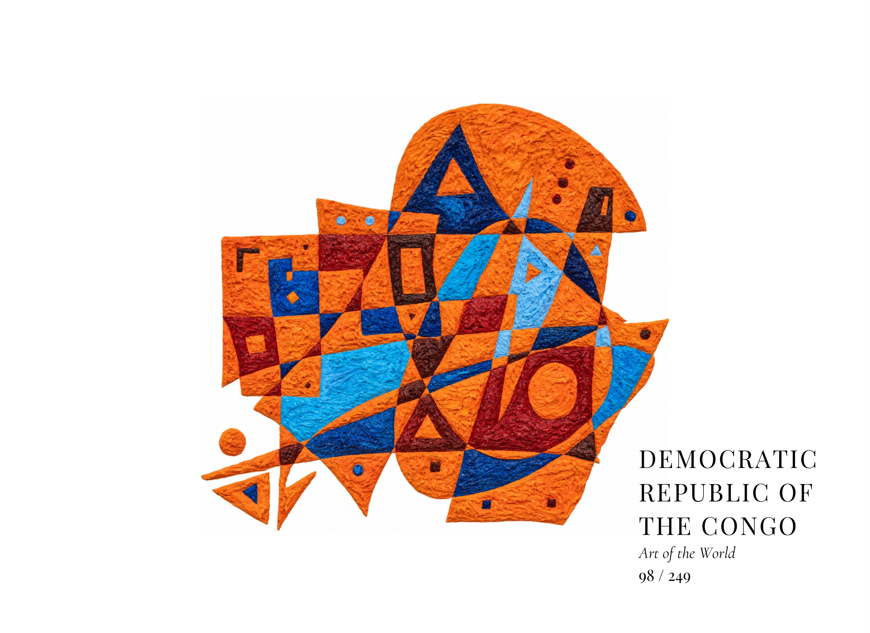 Obra sobre República Democrática del Congo de Gheorghe Virtosu, de la serie Art of the World